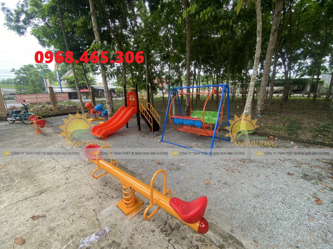 Bập bênh mầm non, bập bênh lò xo trẻ em ngoài trời