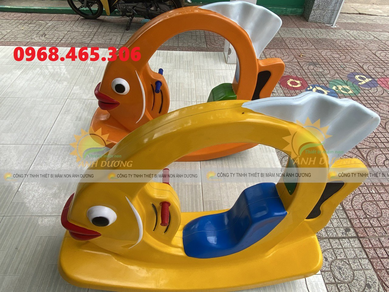 Bập bênh mầm non, bập bênh lò xo trẻ em ngoài trời