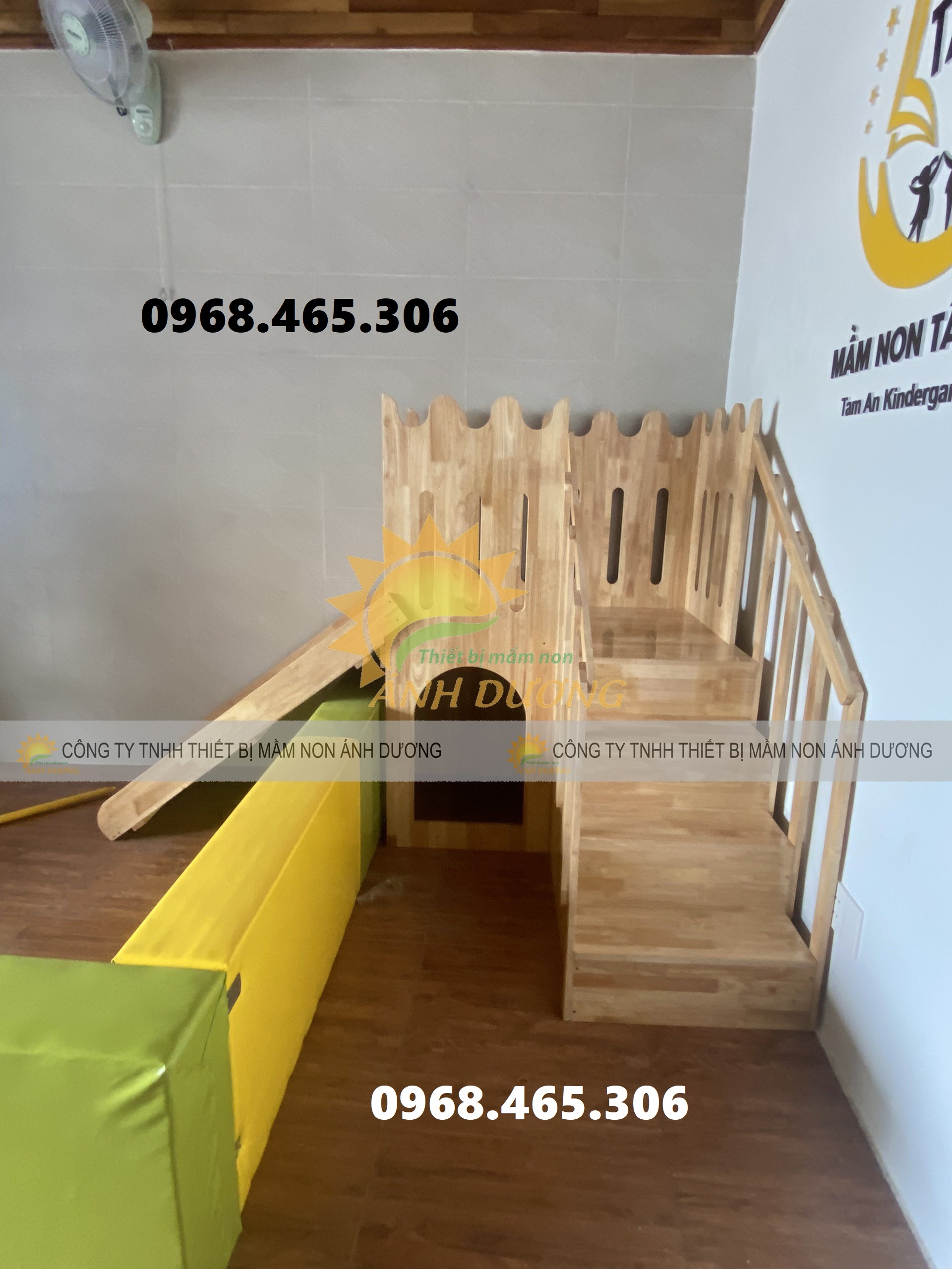 Cầu trượt gỗ trẻ em, cầu trượt gỗ liên hoàn ngoài trời
