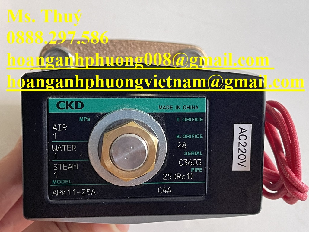 Van CKD chính hãng - APK11-25A-C4a-AC220V - Giá tốt tại Bình Dương