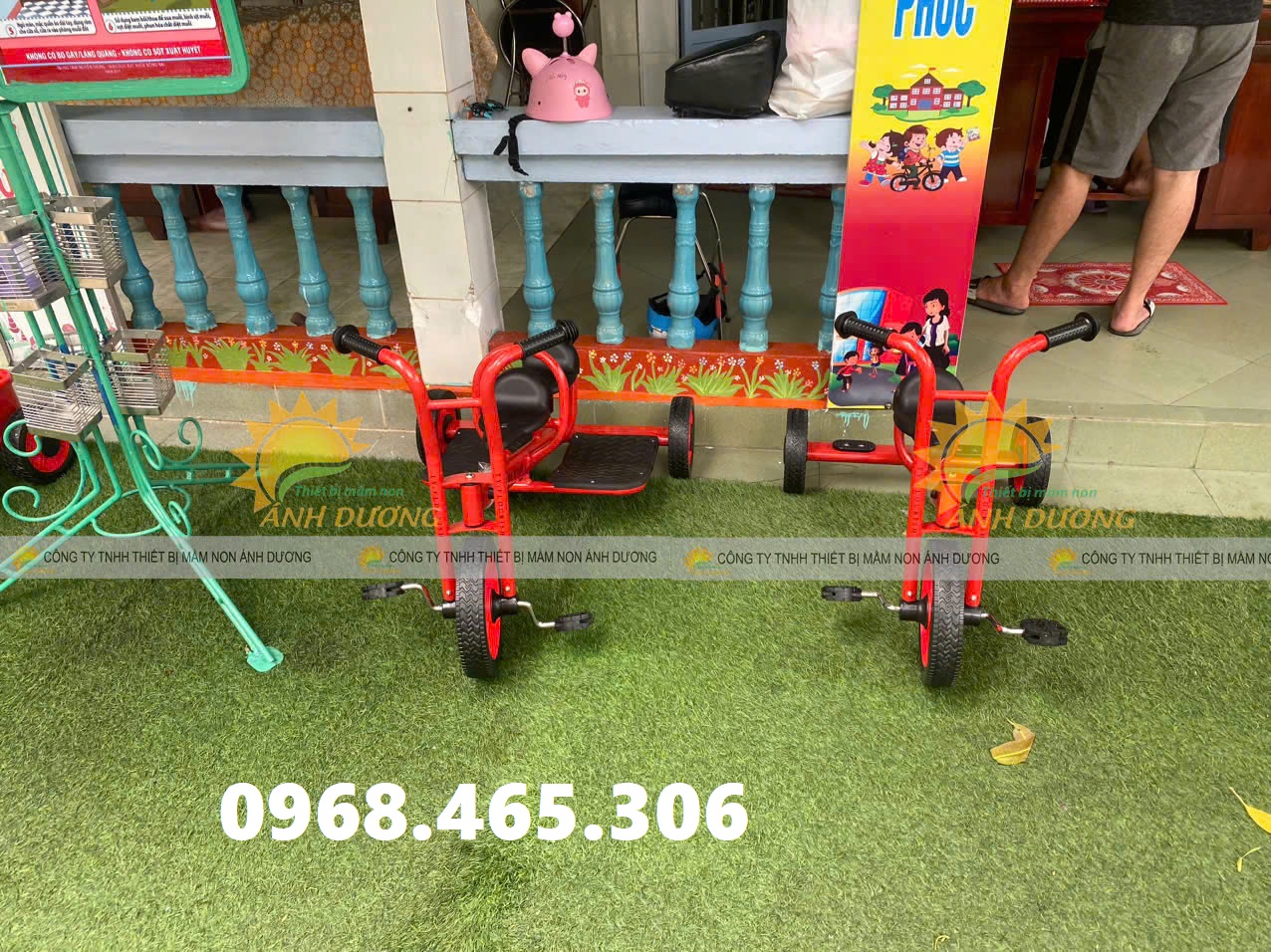 Xe đạp xích lô trẻ em, xe đạp 3 bánh mầm non nhập khẩu