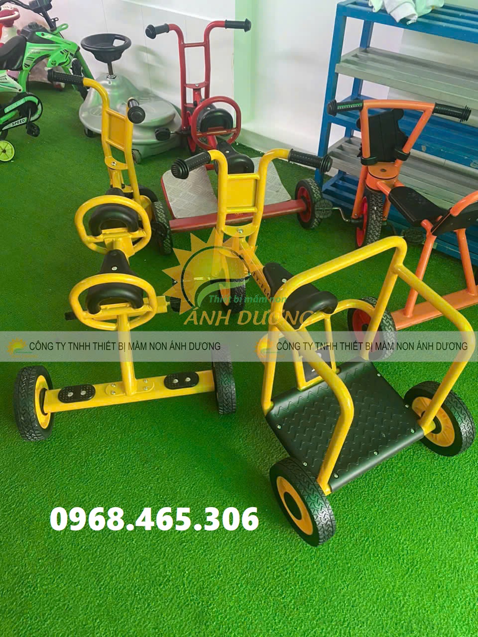 Xe đạp xích lô trẻ em, xe đạp 3 bánh mầm non nhập khẩu