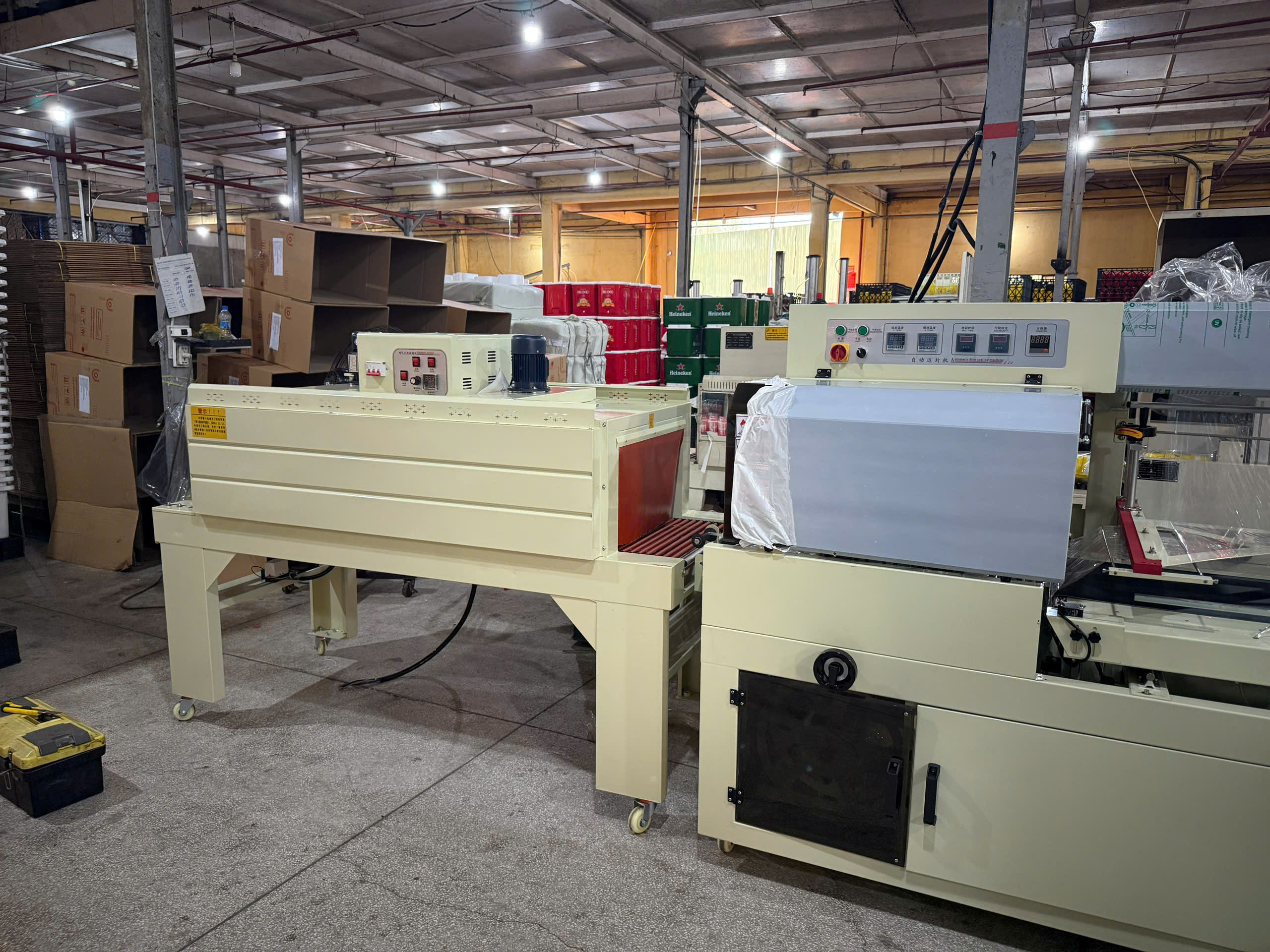 Máy bọc màng co pof tự động không giới hạn chiều dài