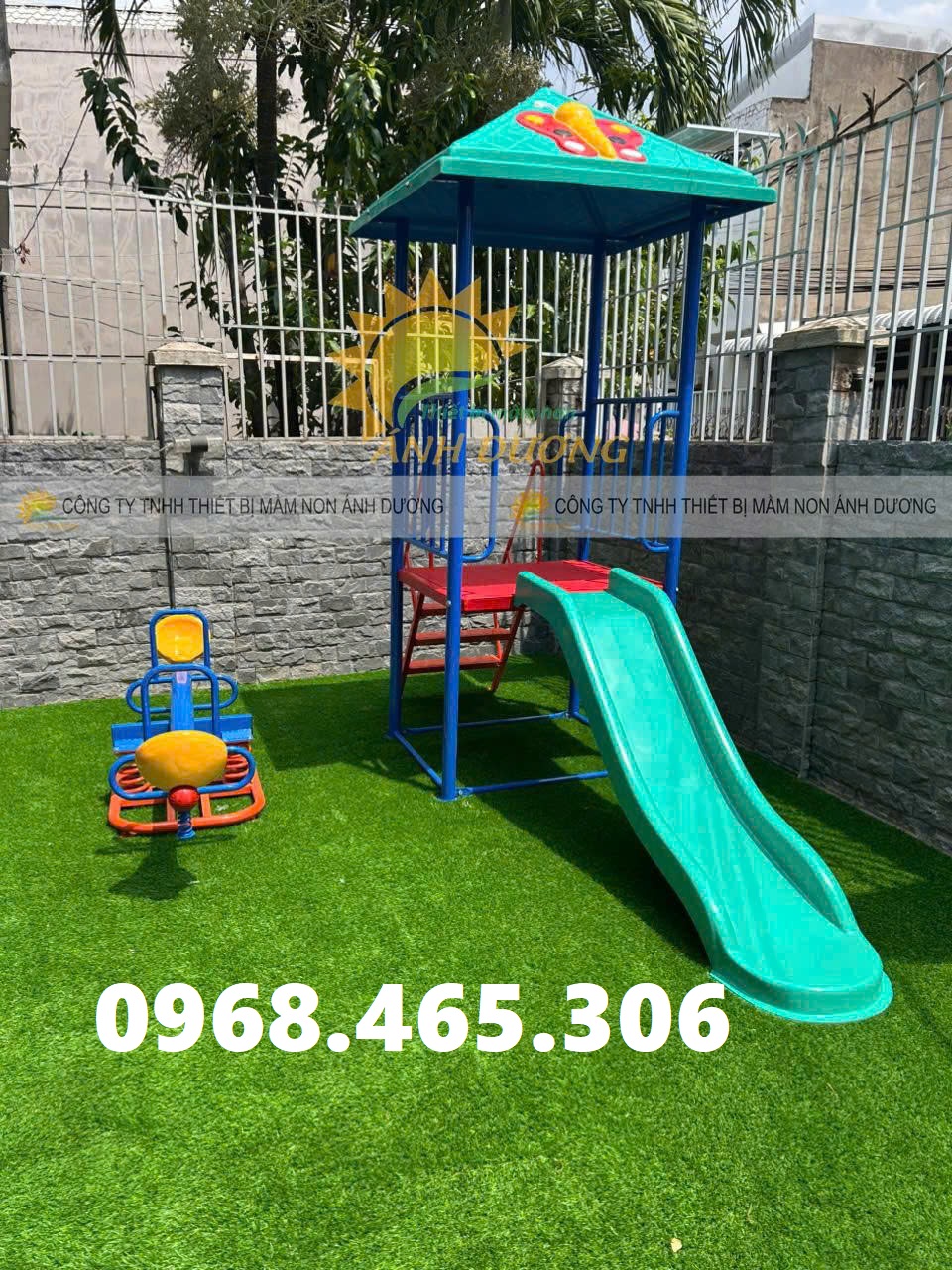 Nhà chòi cầu trượt trẻ em máng nhựa composite, cầu trượt trẻ em