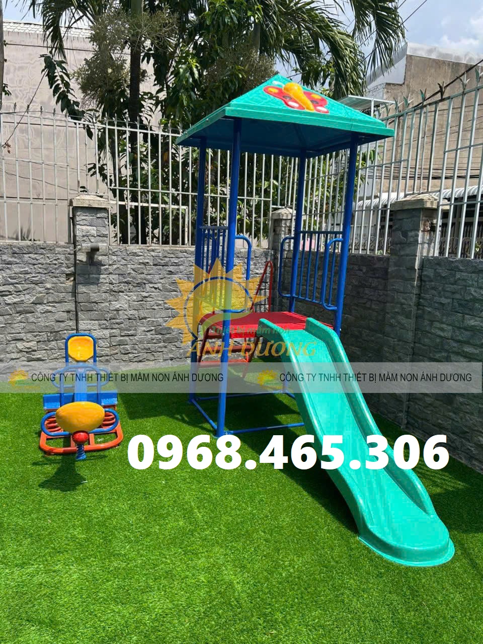 Nhà chòi cầu trượt trẻ em máng nhựa composite, cầu trượt trẻ em