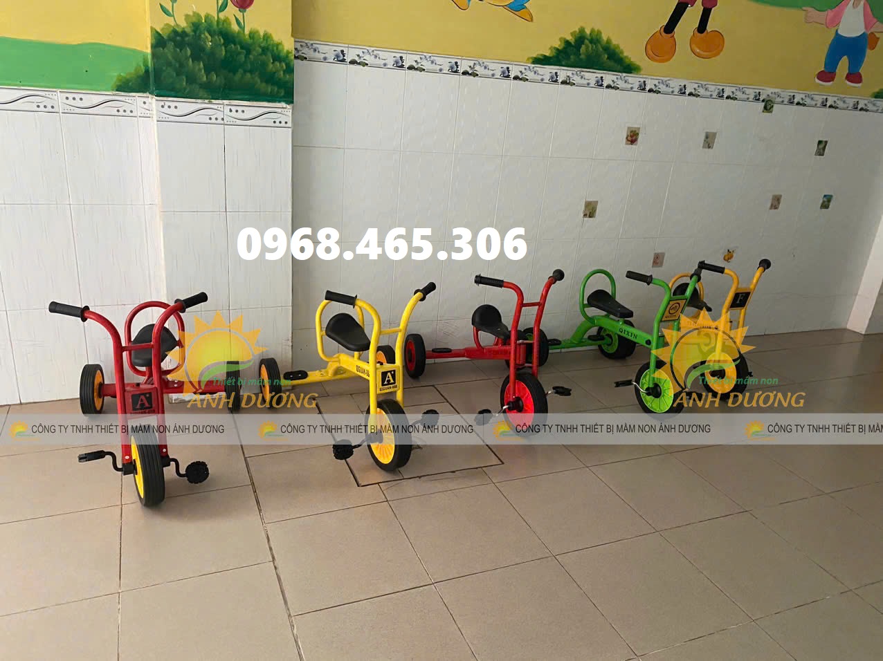 Xe đạp 3 bánh mầm non, xe đạp mầm non nhập khẩu nhiều mâu