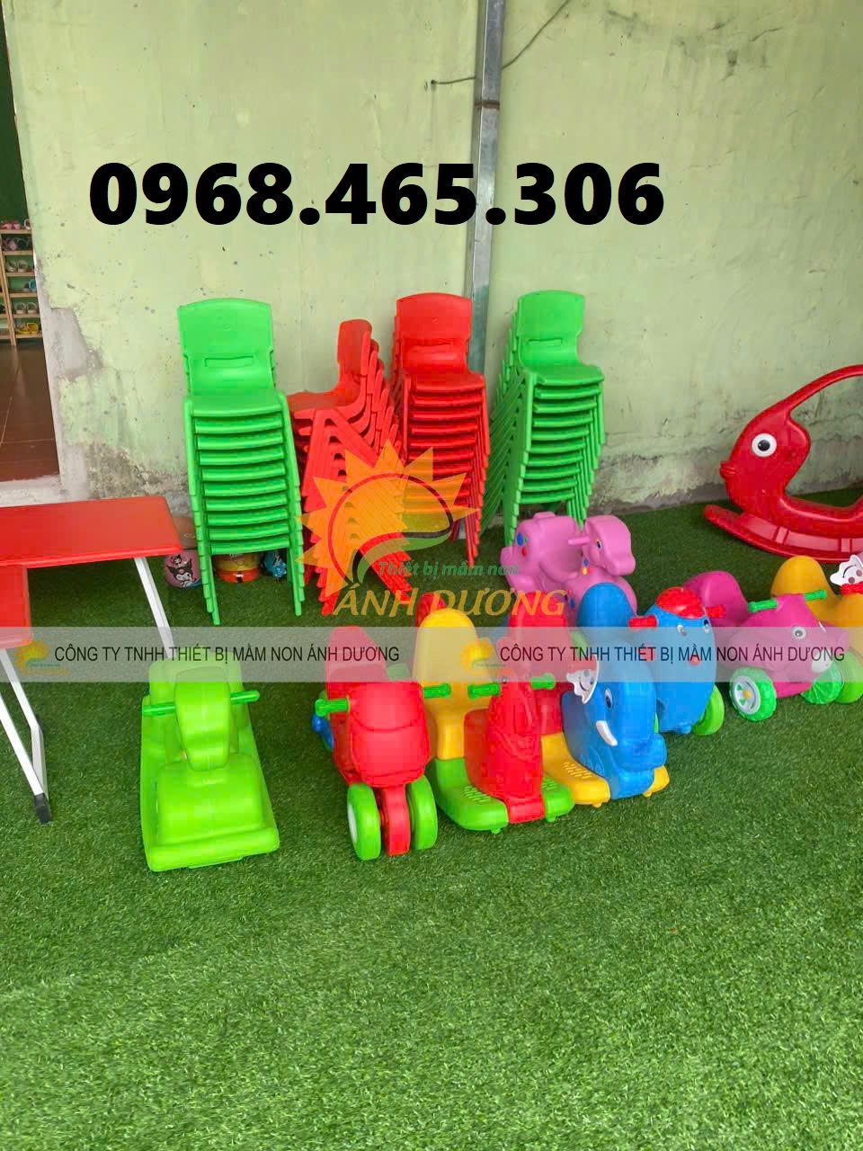 Bập bênh con thú mầm non, xe chòi chân hình thú mầm non nhập khẩu