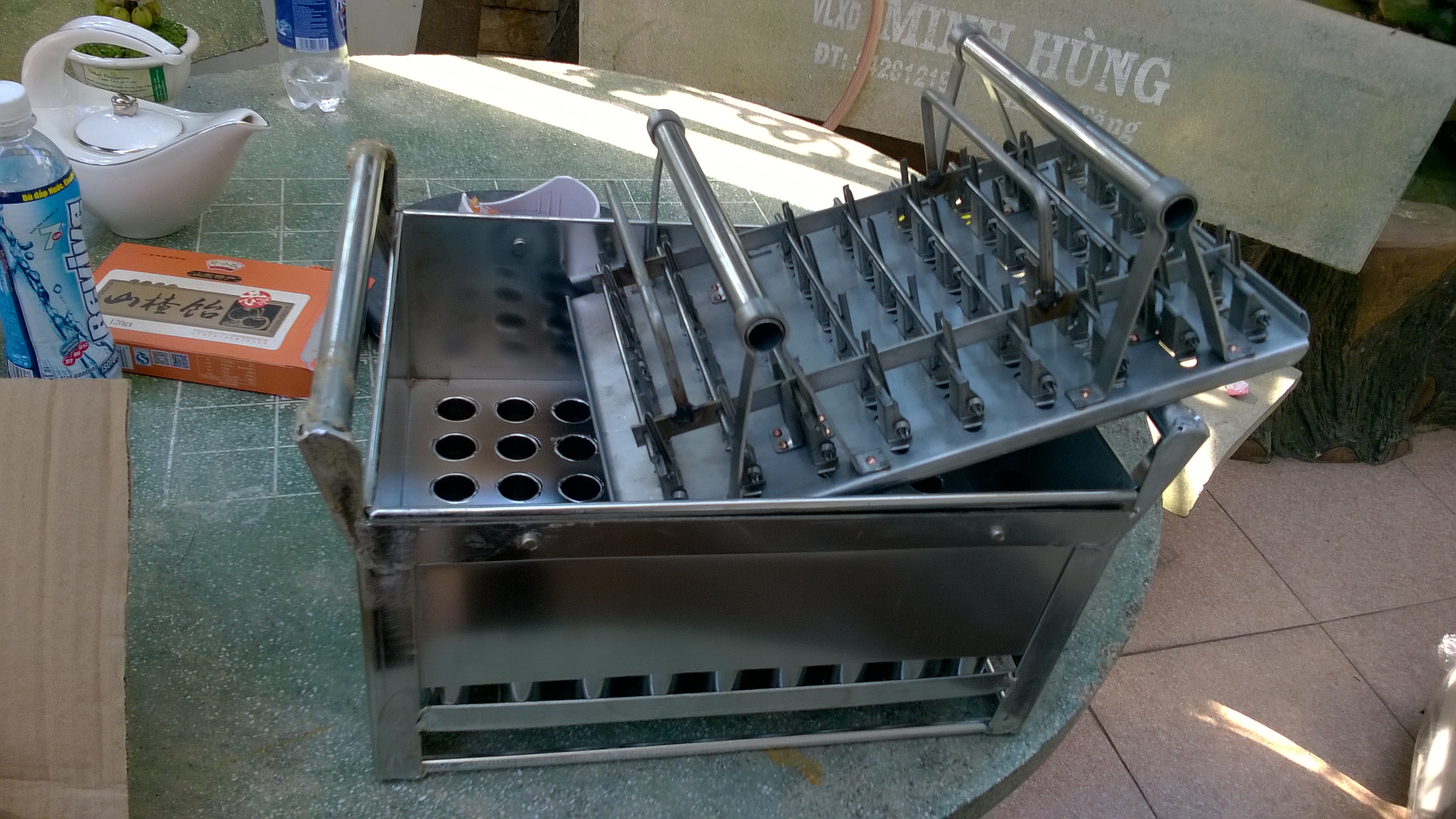 Khuôn kem que, khuôn kem cây, khuôn kem inox 40 lỗ, khuôn làm kem que
