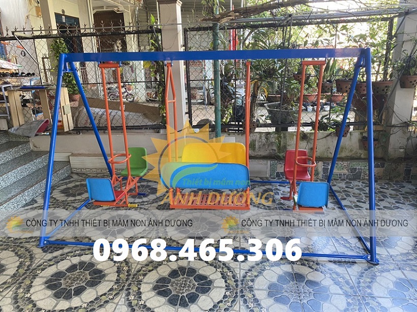 Xích đu đôi trẻ em, xích đu mầm non ngoài trời chất lượng cao