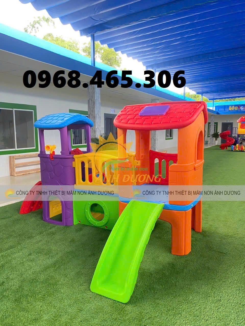 Cầu trượt máng nhựa mầm non, cầu trượt liên hoàn mầm non nhập khẩu