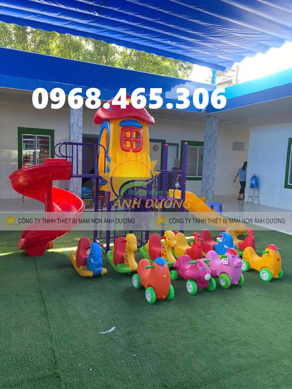 Cầu trượt máng nhựa mầm non, cầu trượt liên hoàn mầm non nhập khẩu