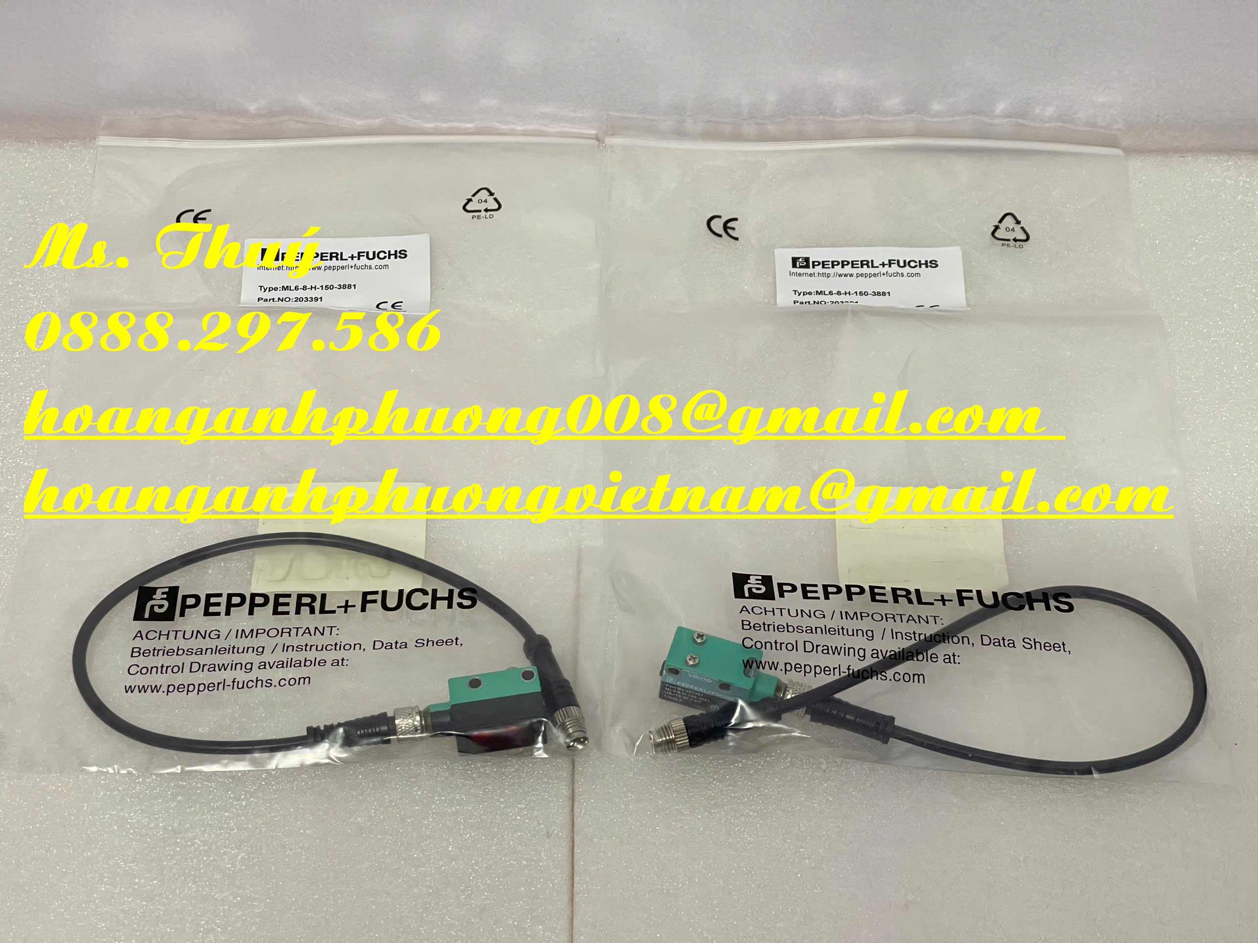 Pepperl- Funchs ML6-8-H-150-2881 - Cảm biến nhập mới 100%
