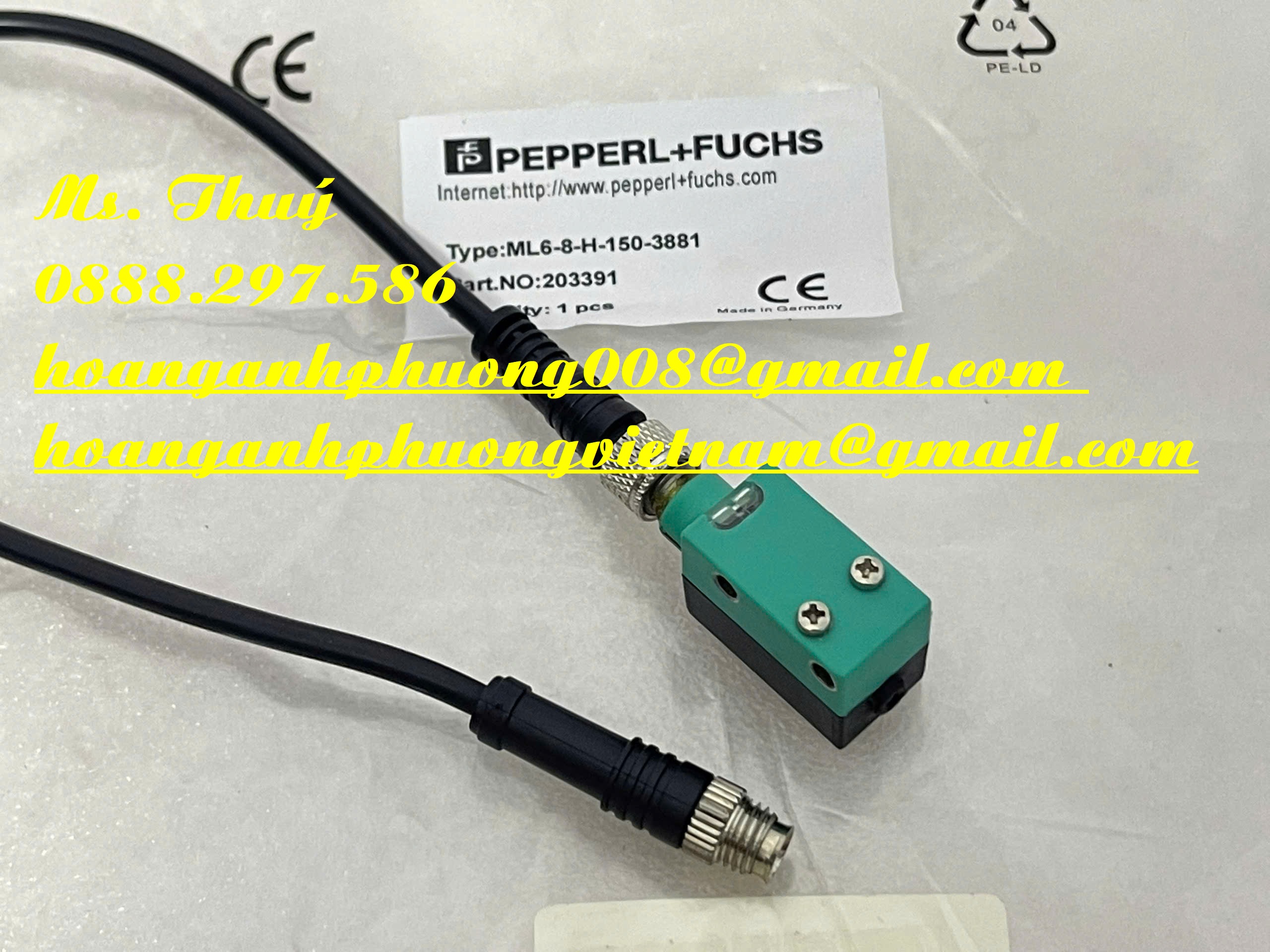 Pepperl- Funchs ML6-8-H-150-2881 - Cảm biến nhập mới 100%