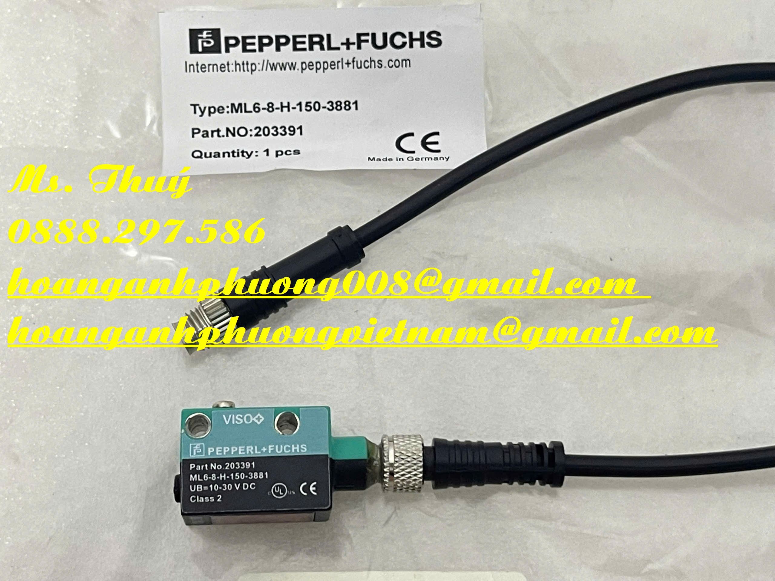 Pepperl- Funchs ML6-8-H-150-2881 - Cảm biến nhập mới 100%