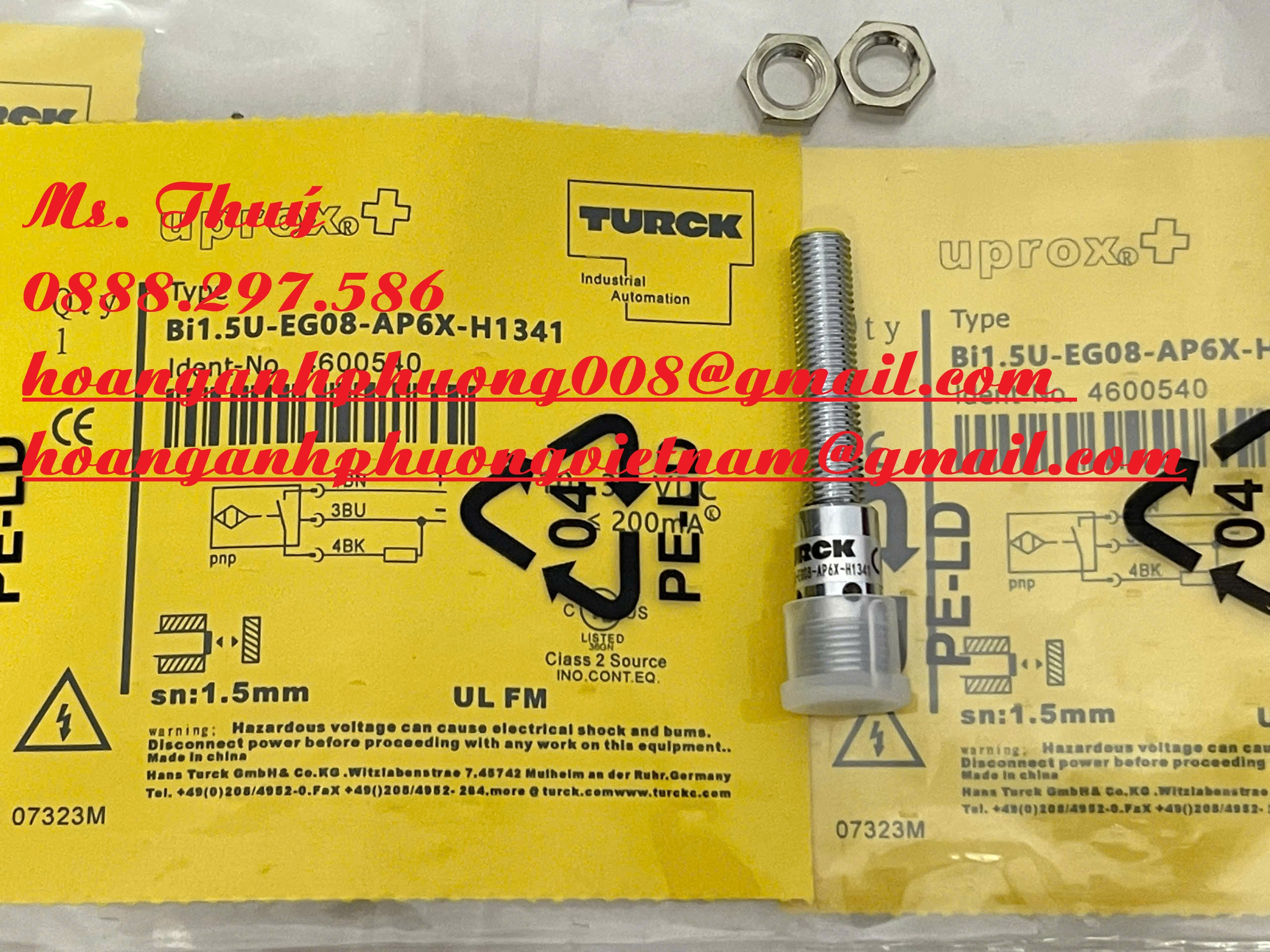 Cảm biến giá ưu đãi BI1.5U-EG08-AP6X-H1341 - TURCH nhập khẩu