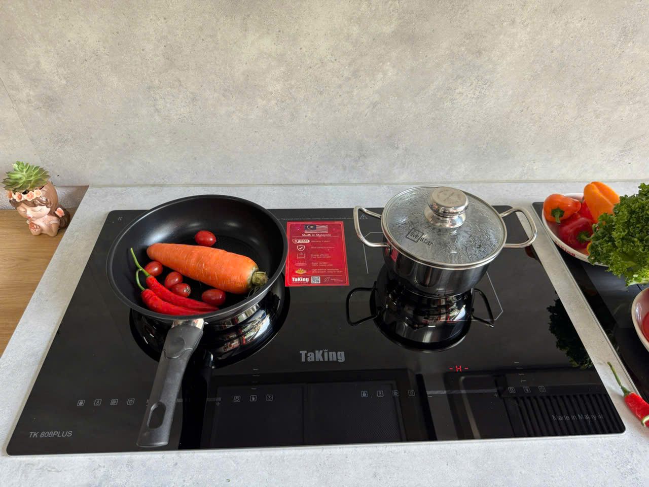 Bếp Từ Đôi TaKing TK808Plus, Thiết Kế Sang Trọng, Thẩm Mỹ