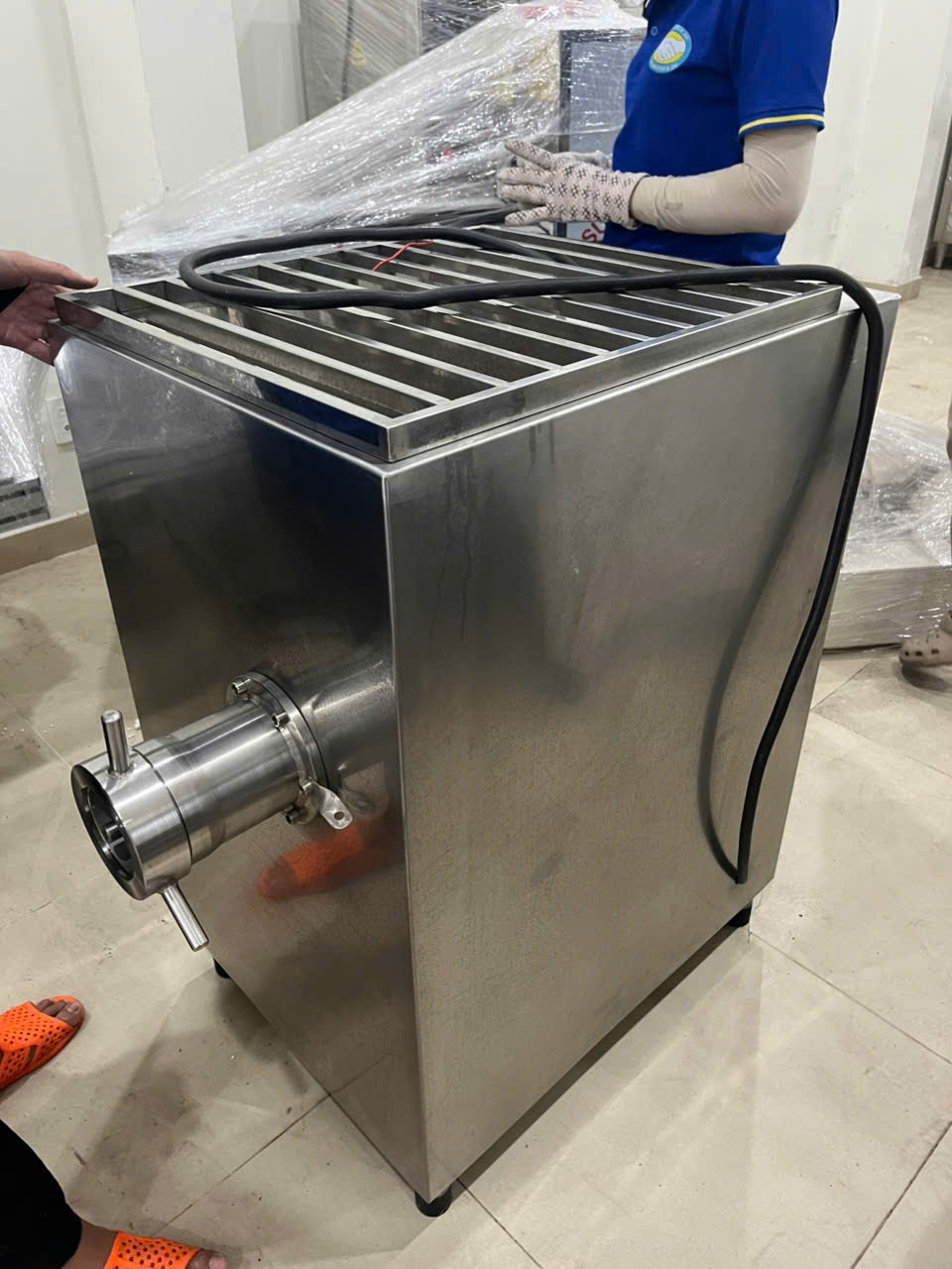 Máy xay thịt công suất lớn, máy xay thịt công nghiệp, máy xay thịt