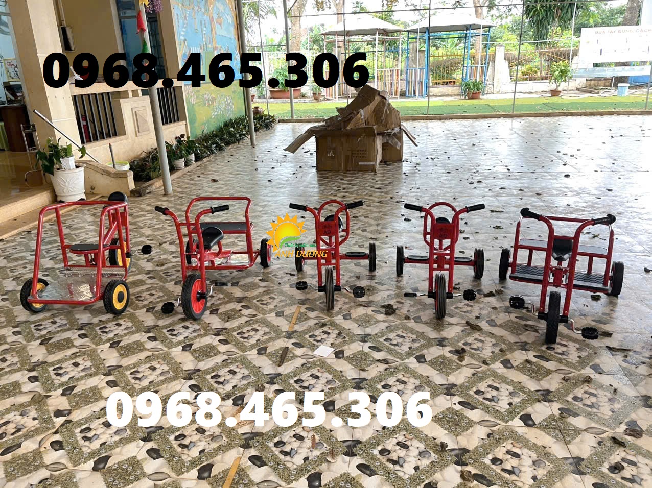 Xe đạp 3 bánh mầm non, xe đạp đôi mầm non, xe đạp xích lô trẻ em