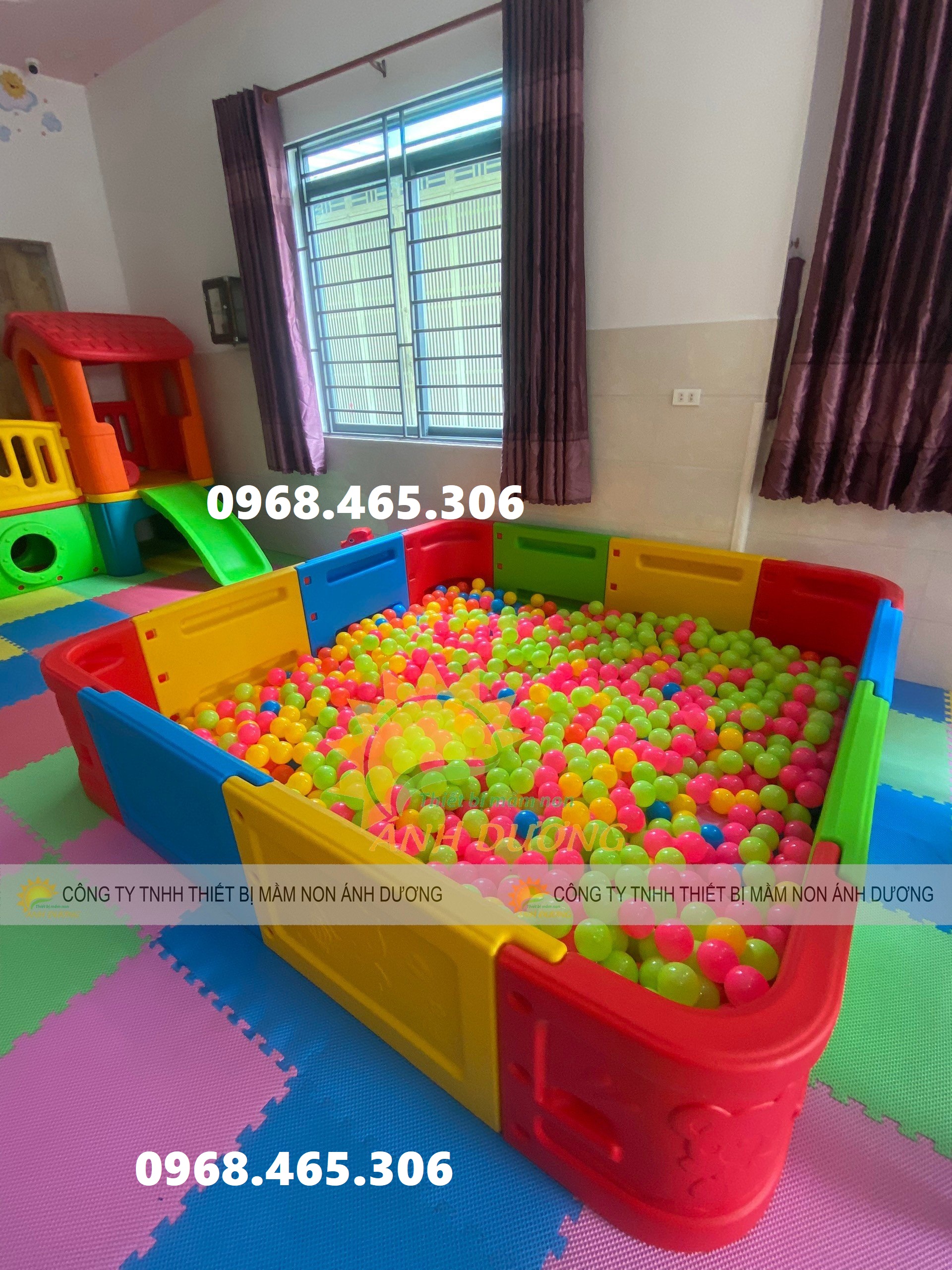 Quây banh nhựa hình vuông, nhà banh nhựa trẻ em hàng nhập khẩu
