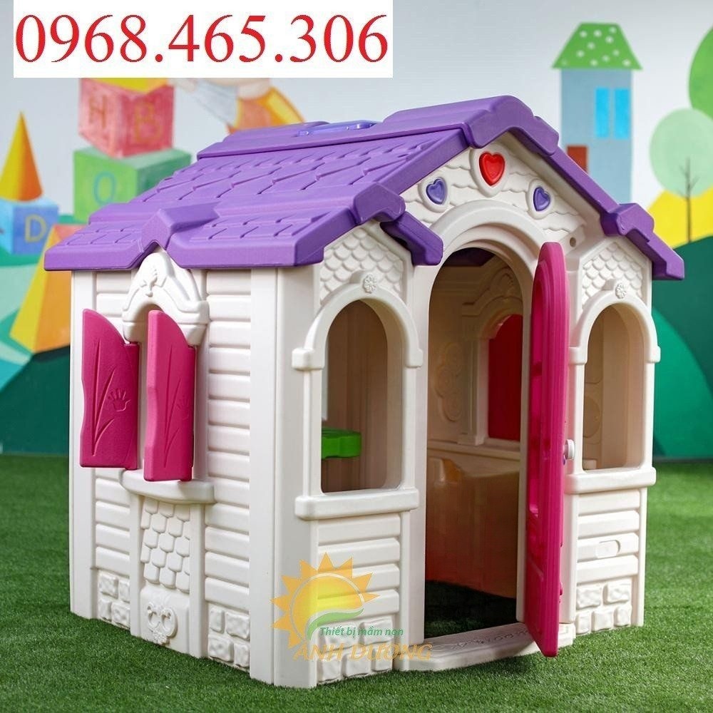 Ngôi nhà nhựa trẻ em, nhà nhựa cổ tích mầm non nhập khẩu