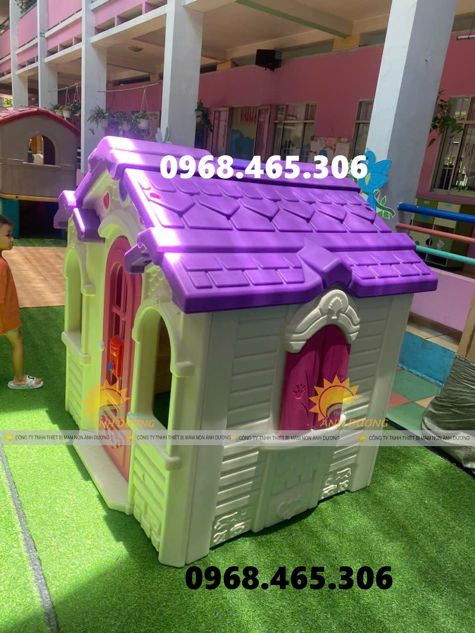 Ngôi nhà nhựa trẻ em, nhà nhựa cổ tích mầm non nhập khẩu