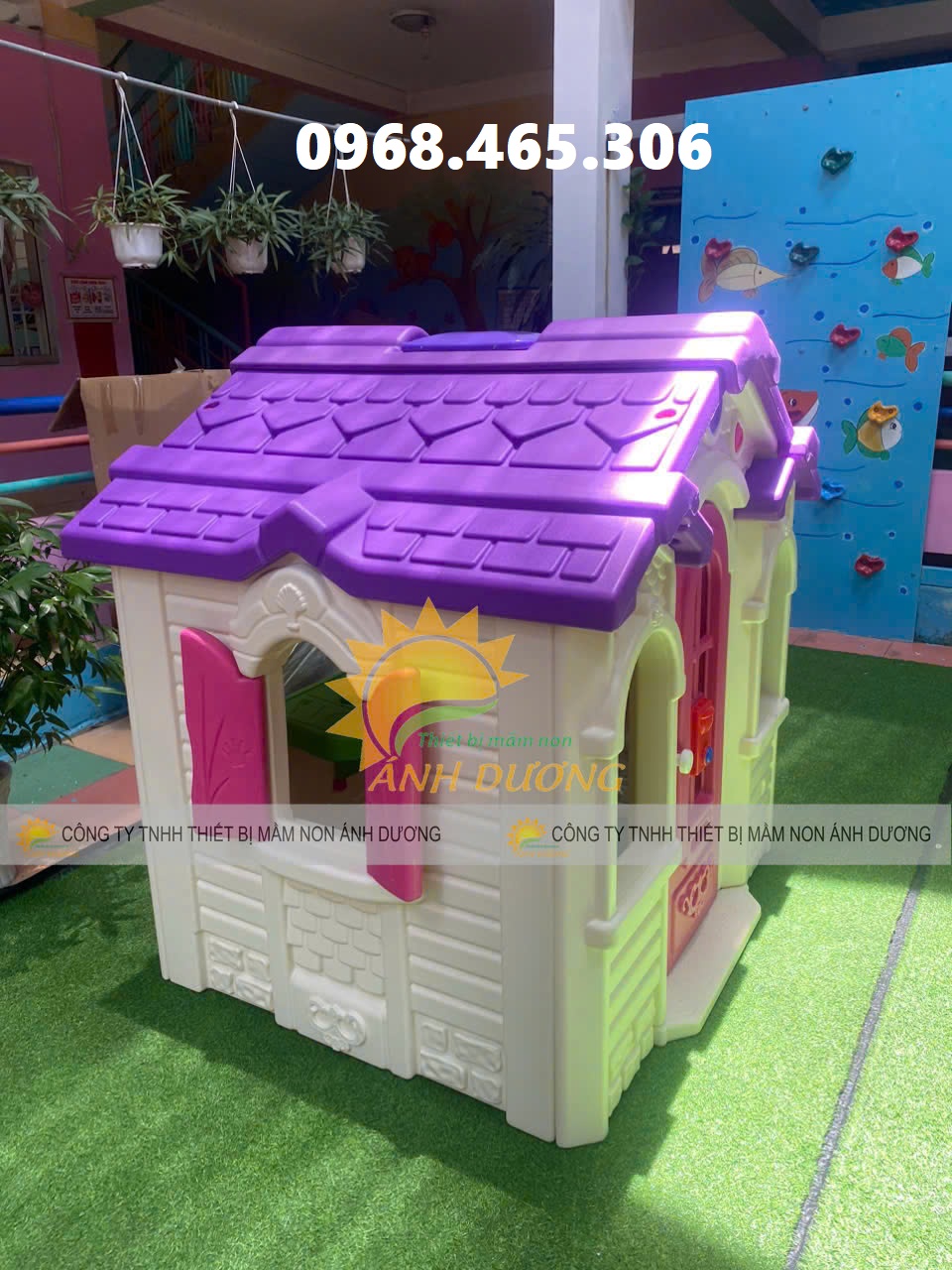 Ngôi nhà nhựa trẻ em, nhà nhựa cổ tích mầm non nhập khẩu
