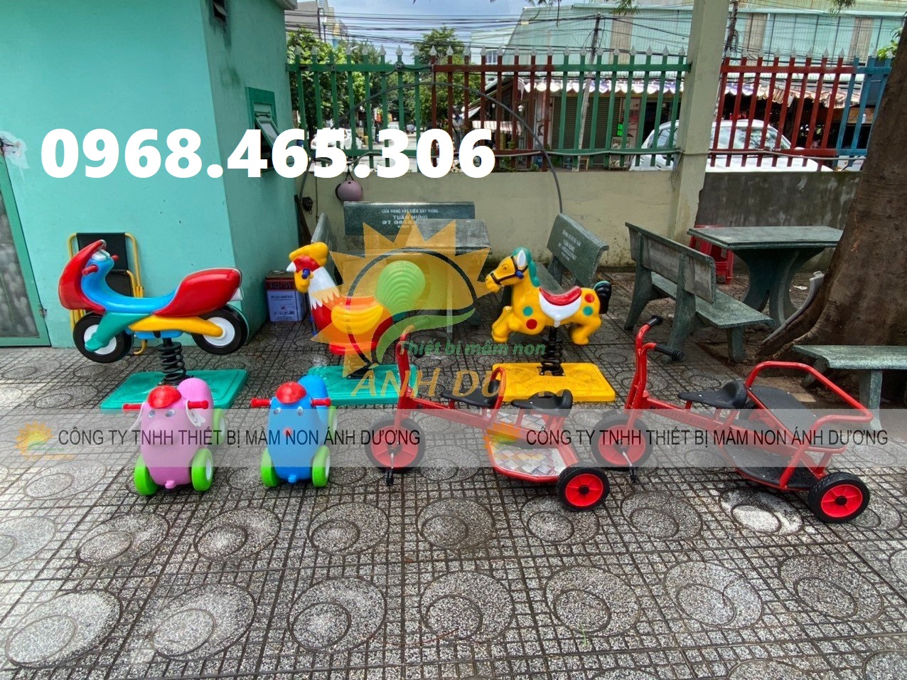 Con thú nhún lò xo trẻ em, thú nhún lò xo ngựa, voi, gà cho bé