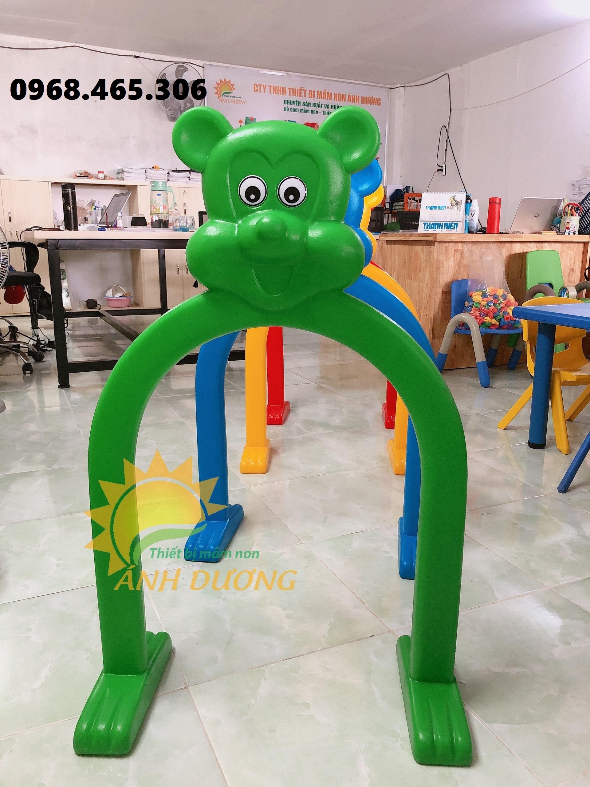 Cung chui nhựa mầm non, cổng chui mầm non nhiều màu