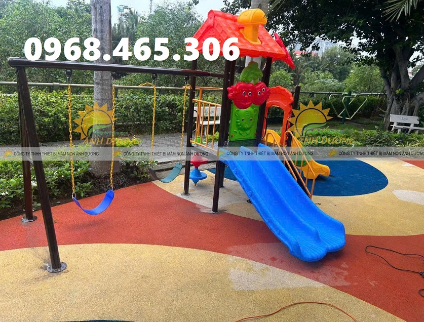 Bộ cầu trượt liên hoàn trẻ em, cầu trượt xích đu liên hoàn trẻ em