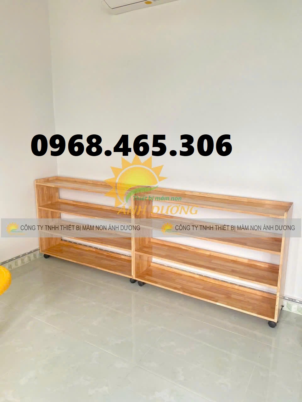 Kệ gỗ mẫu giáo, kệ gỗ cao su mầm non, kệ nhà trẻ, tủ chăn gối mầm non