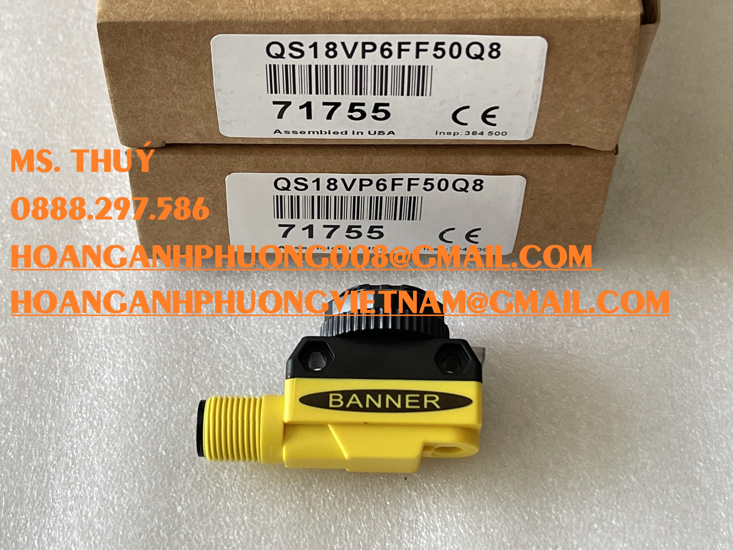 Cảm biến quang Banner QS18VP6FF50Q8 - Giao hàng toàn quốc