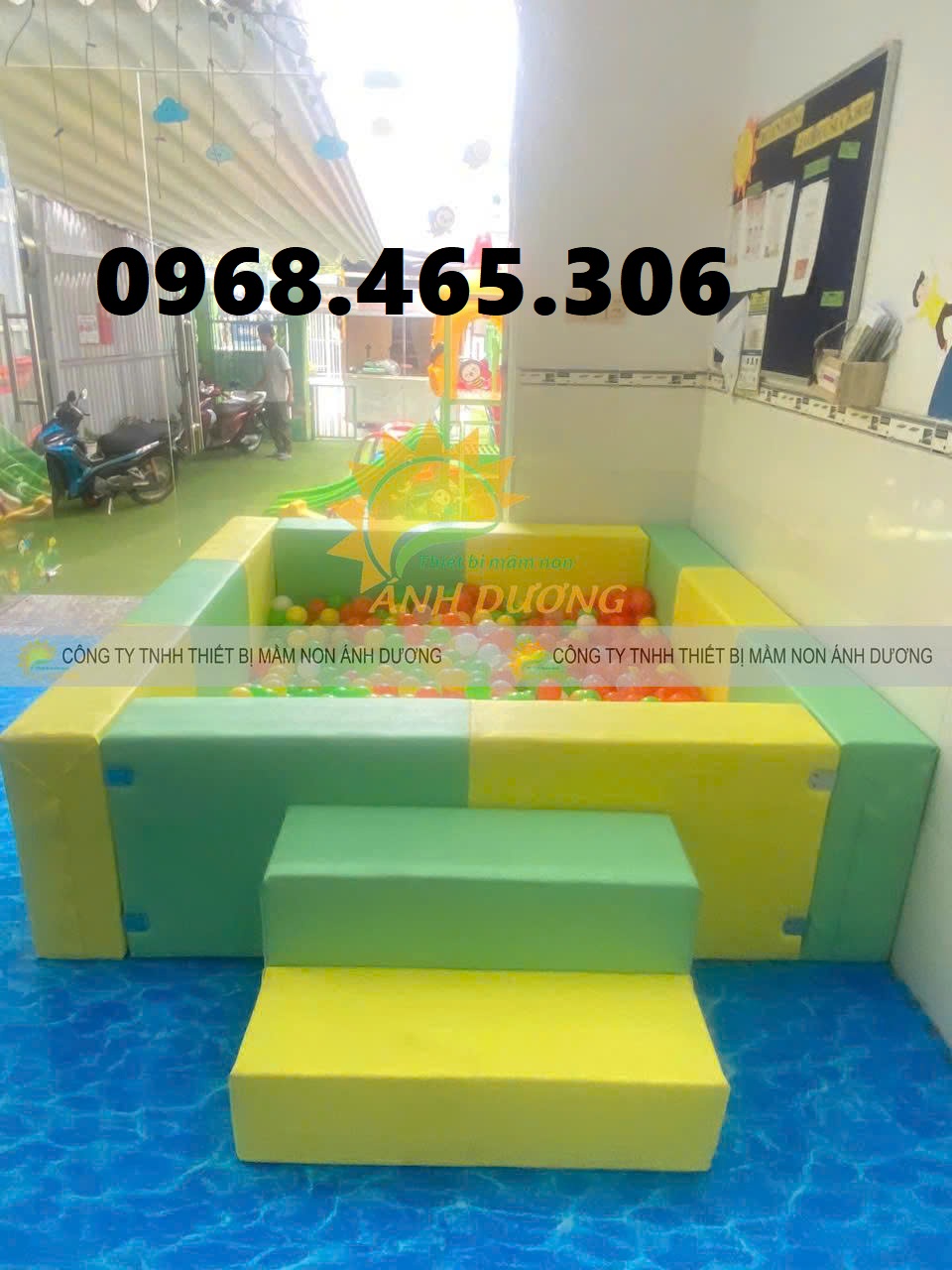 Khung quây bóng bọc da, khung vây banh trẻ em, khung nhà bóng cho bé