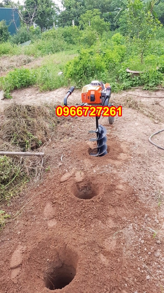 Máy khoan đất , đào hố trroongf cây có bánh xe di chuyển