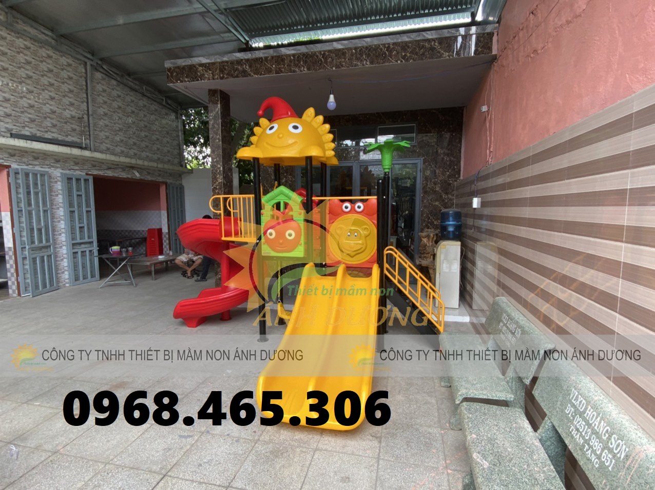 bộ cầu trượt liên hoàn trẻ em, cầu trượt trẻ em máng trượt đôi