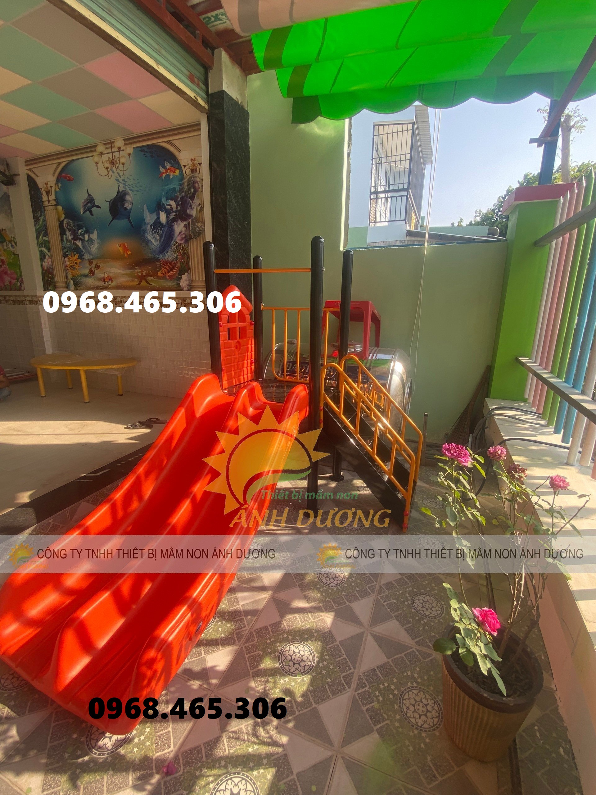 Cầu trượt trẻ em, cầu trượt 2 máng trượt, cầu trượt máng nhựa đôi