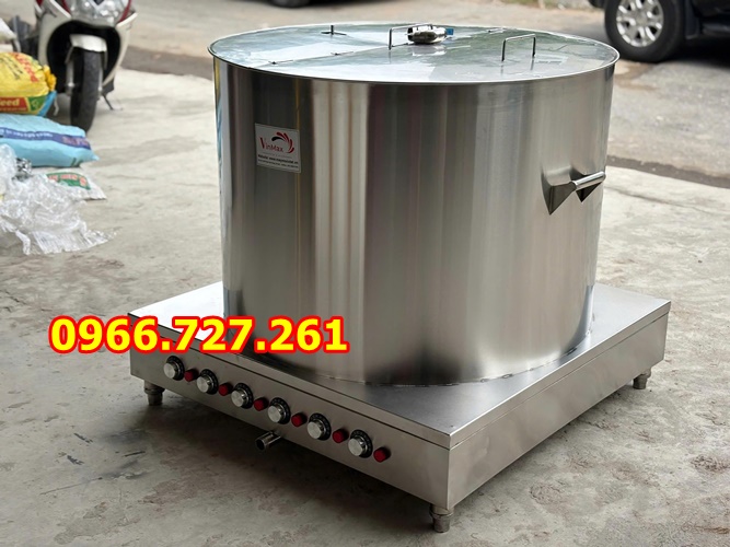 Nồi luộc bánh chưng, bánh tét, luộc trứng hầm xương chạy điện 400L