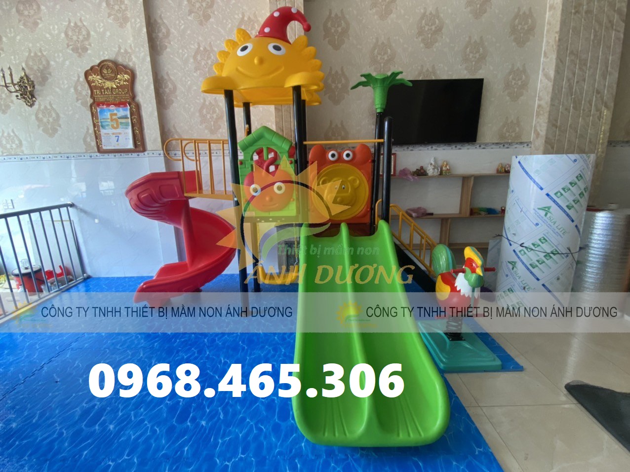 Cầu trượt liên hoàn trẻ em ngoài trời nhập khẩu giá rẻ