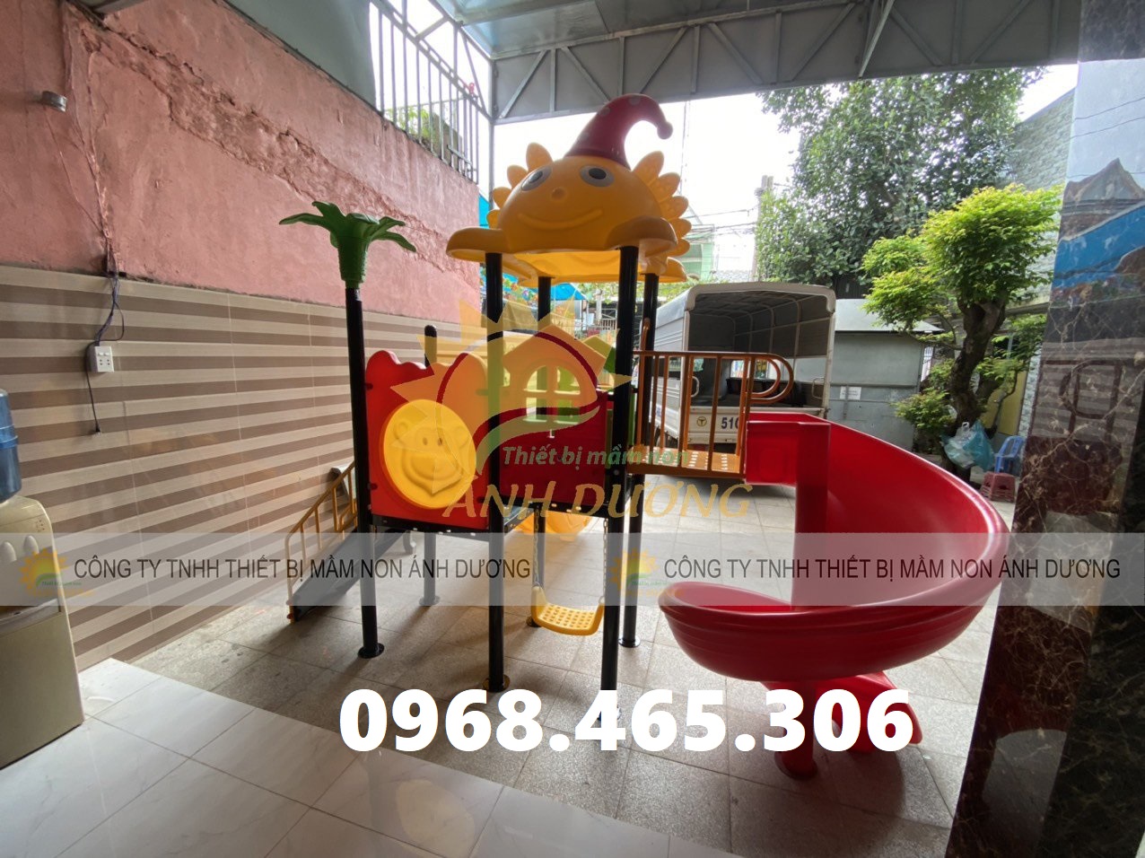 Cầu trượt liên hoàn trẻ em ngoài trời nhập khẩu giá rẻ