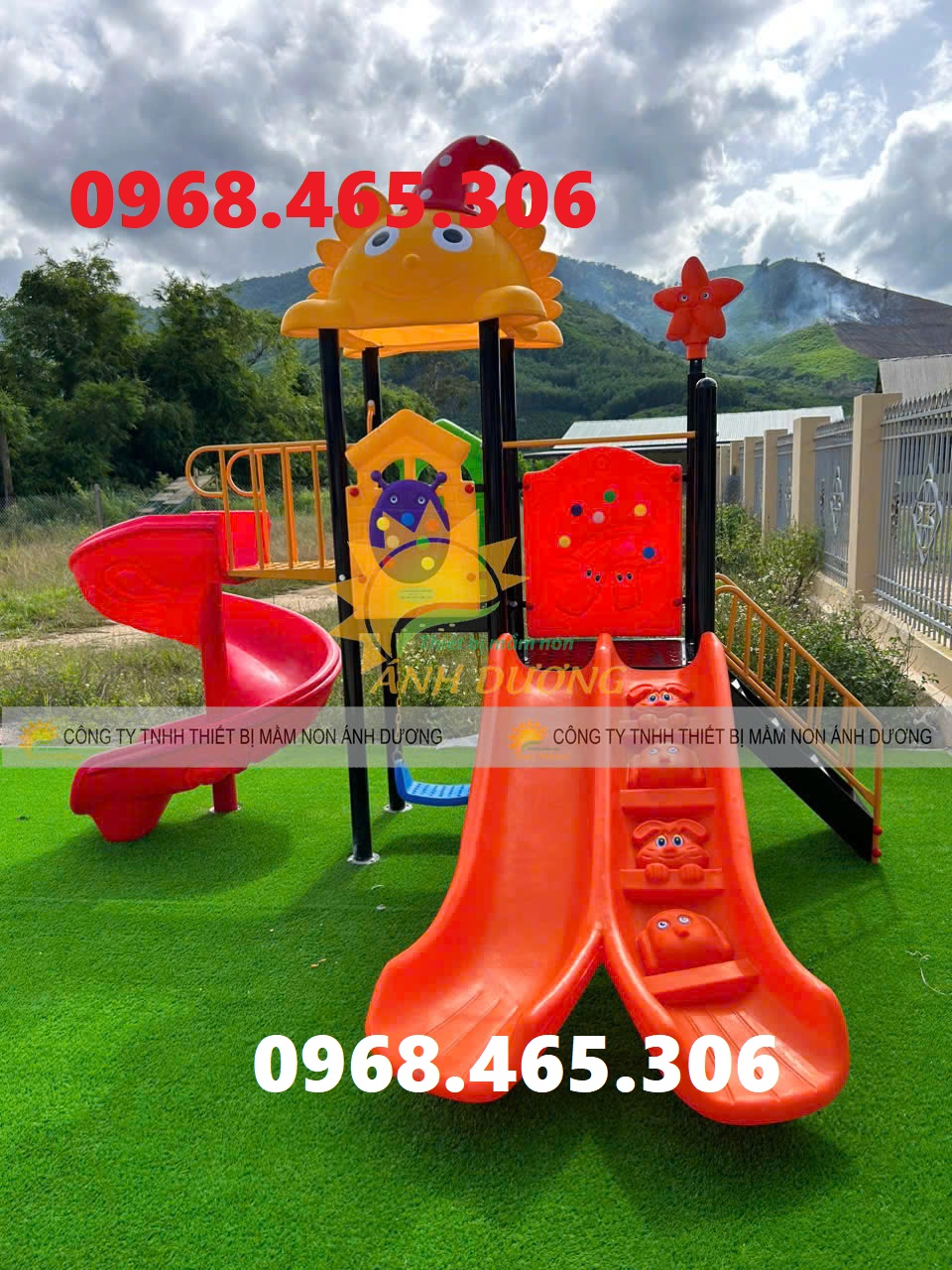 Cầu trượt liên hoàn trẻ em ngoài trời nhập khẩu giá rẻ