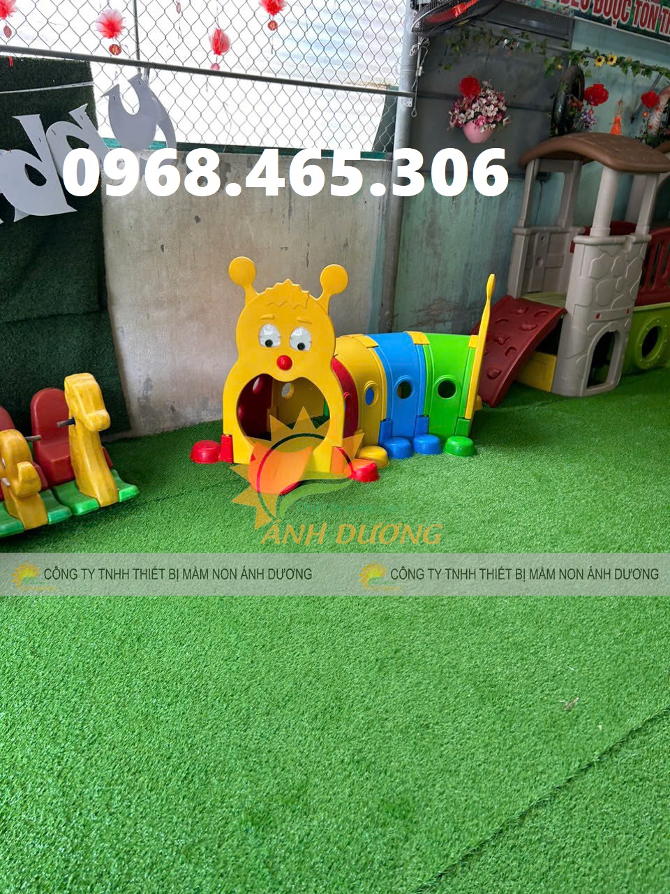 Hang chui con sâu, cung chui mầm non, hầm chui con sâu vận động cho bé