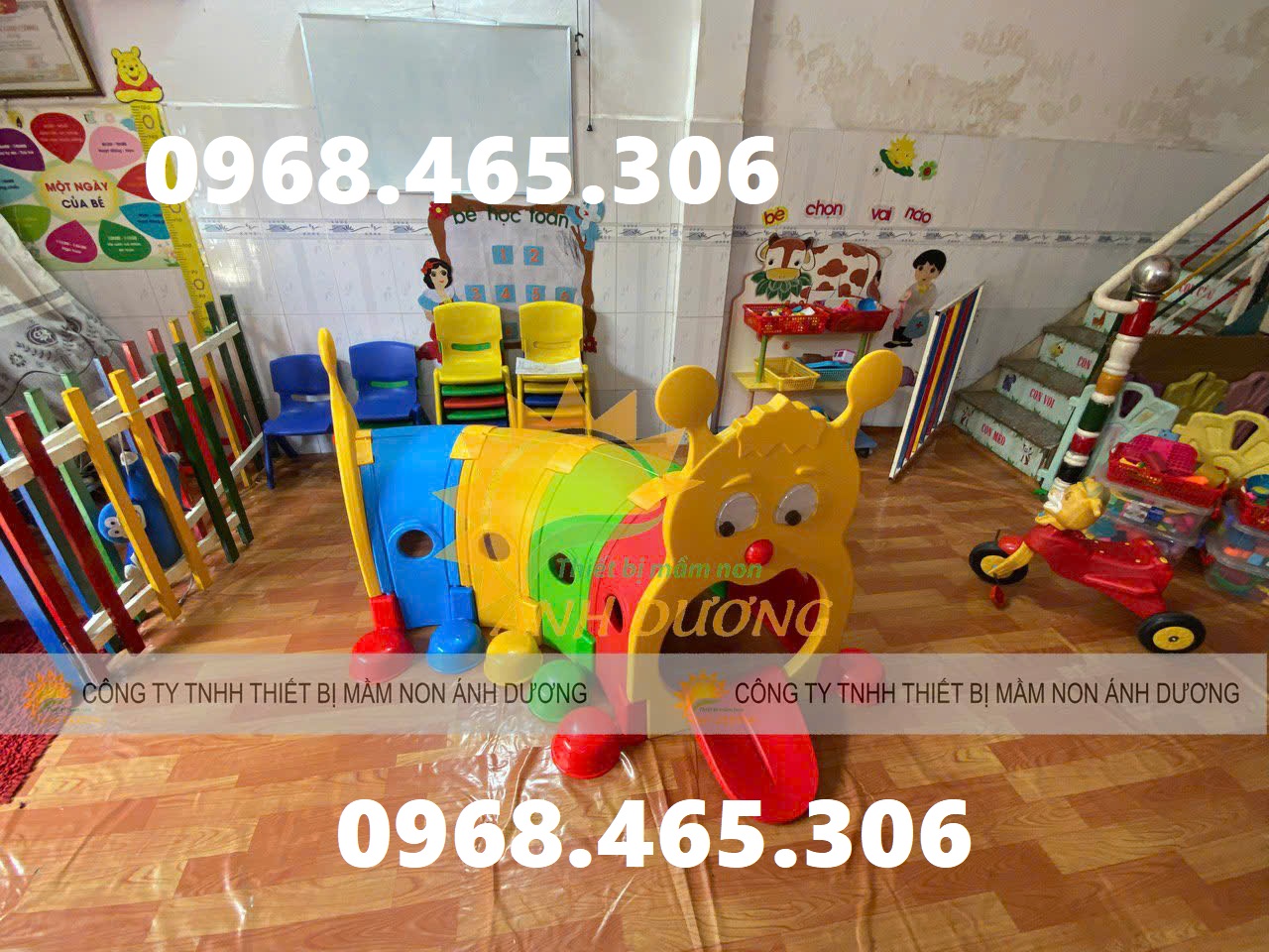 Hang chui con sâu, cung chui mầm non, hầm chui con sâu vận động cho bé