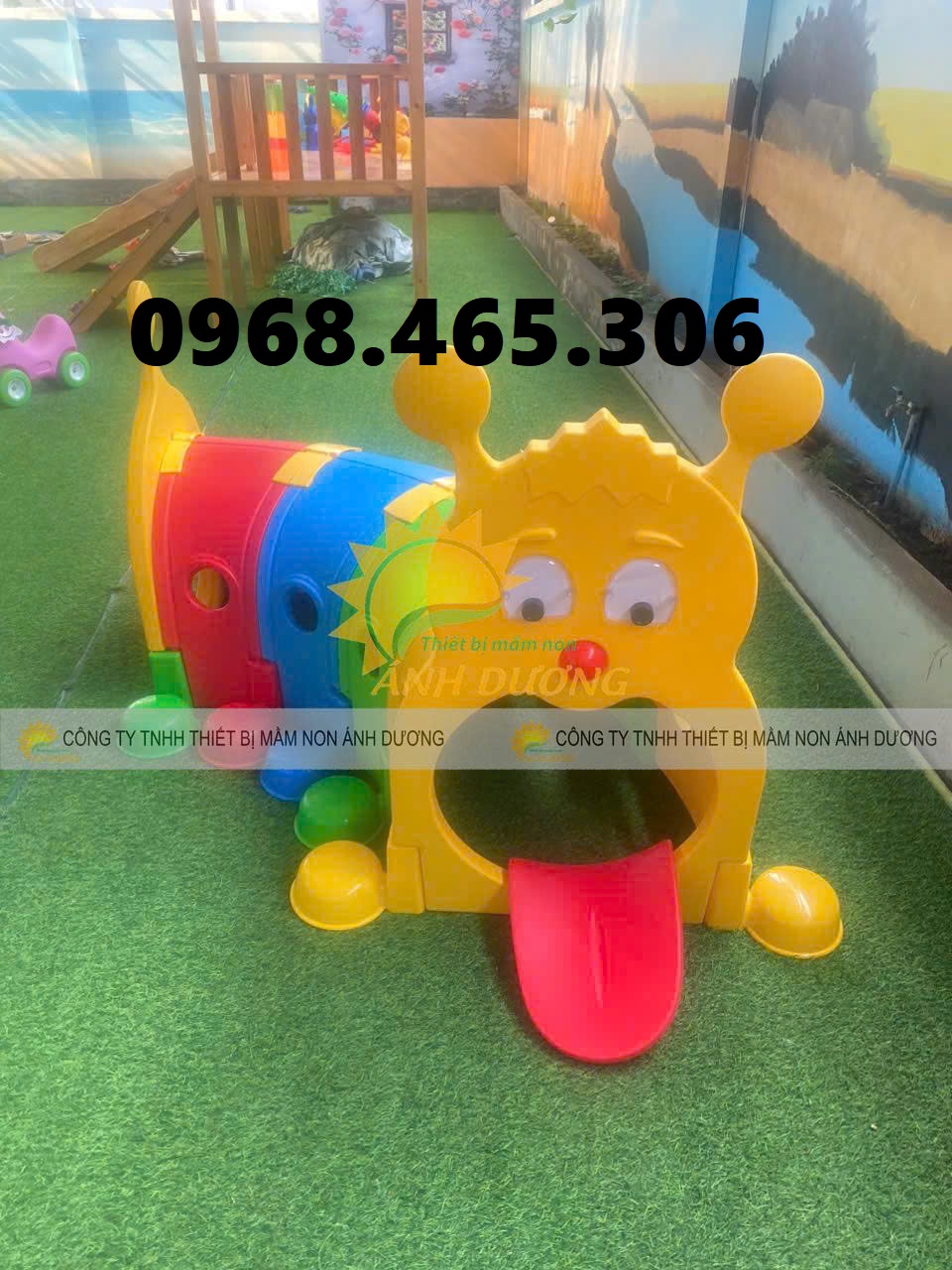 Hang chui con sâu, cung chui mầm non, hầm chui con sâu vận động cho bé