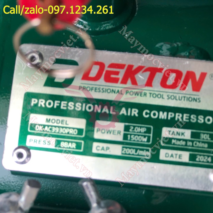 Máy nén khí không dầu Dekton DK-AC3930pro giá rẻ
