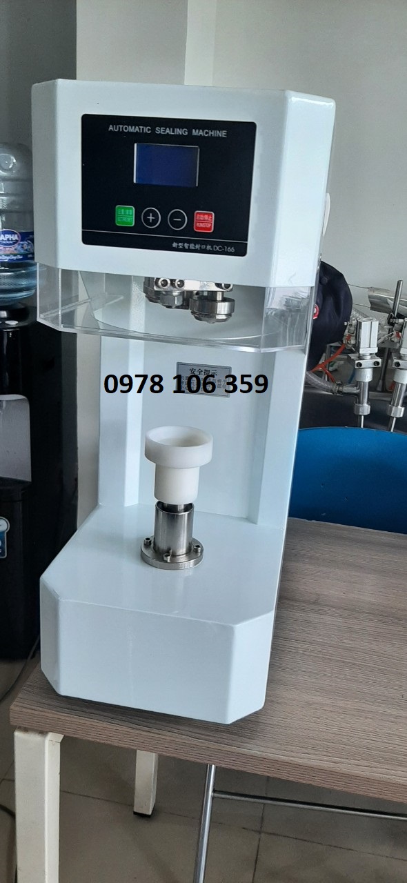 Máy viền mí lon, máy đóng nắp hủ yến chưng, máy viền mí tô yến