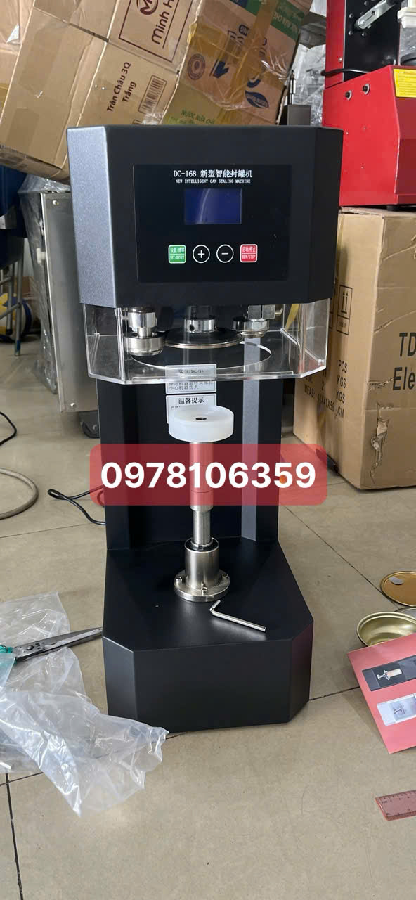 Máy viền mí lon, máy đóng nắp hủ yến chưng, máy viền mí tô yến