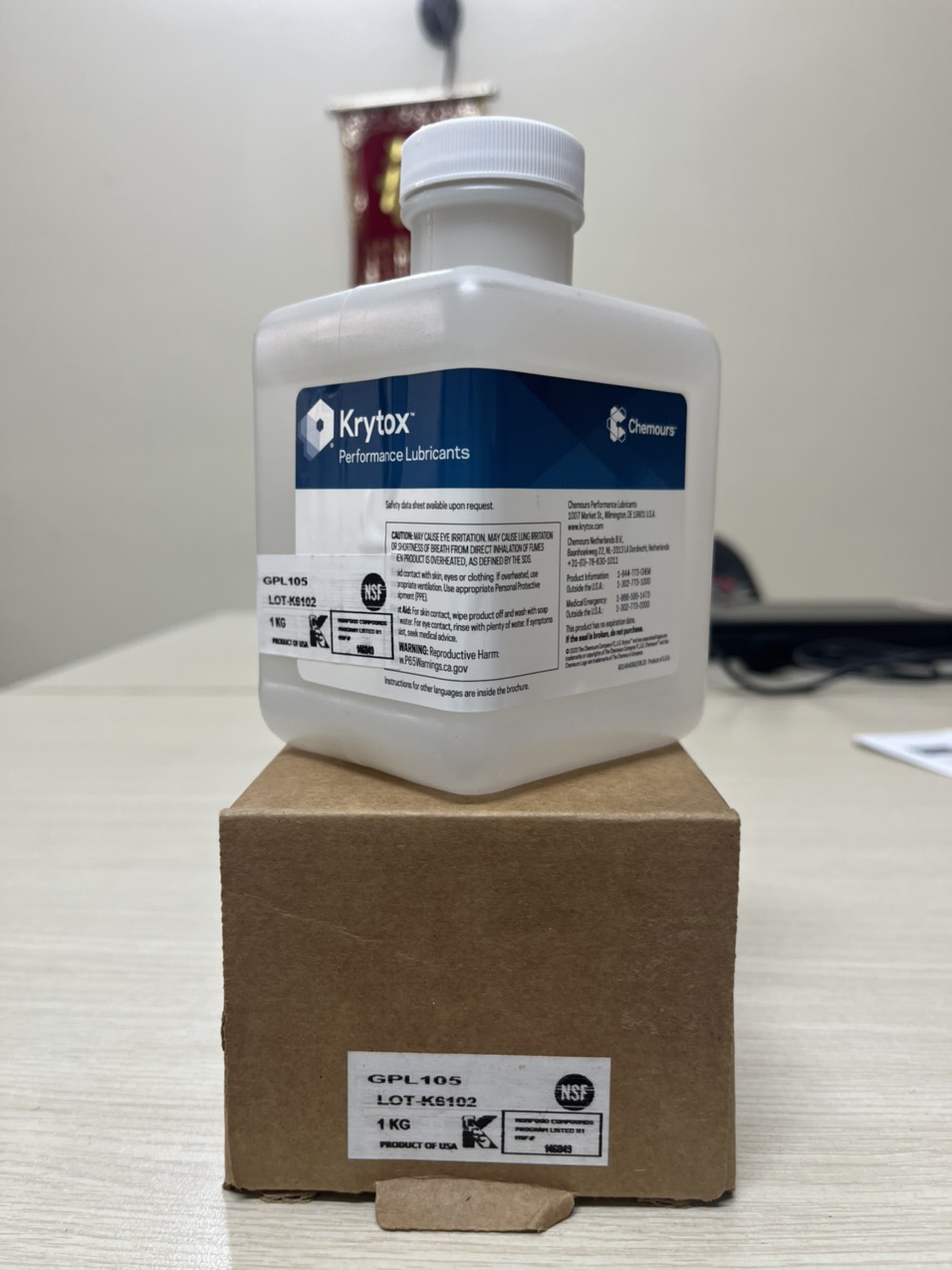 DẦU BÔI TRƠN CAO CẤP CHEMOURS KRYTOX GPL 105 CHỊU NHIỆT ĐỘ CAO