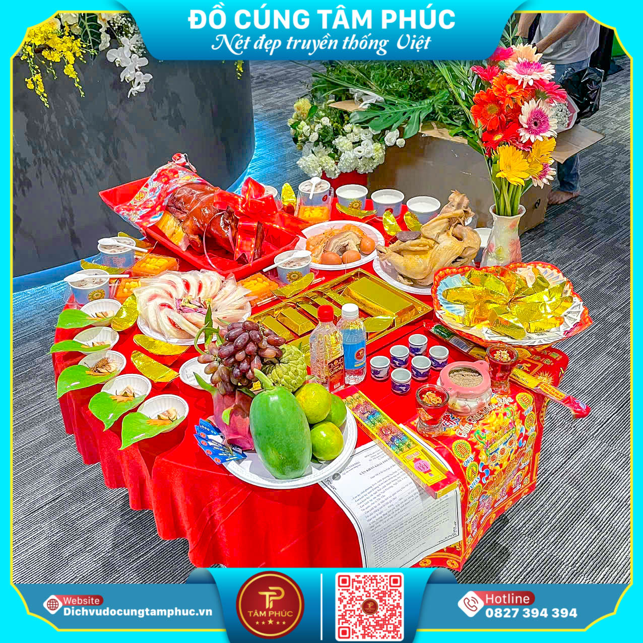 Khai Trương Hồng Phát - Mâm Cúng Trọn Gói Chuẩn Đẹp Từ Tâm Phúc
