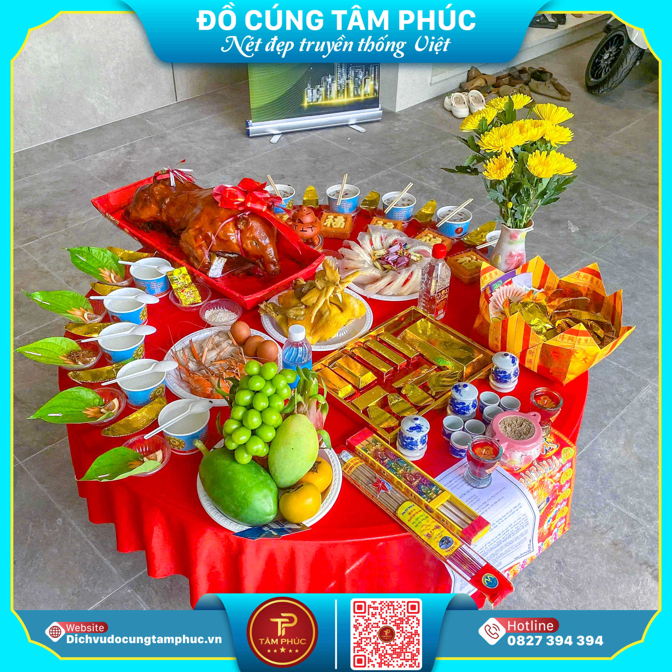 Khai Trương Hồng Phát - Mâm Cúng Trọn Gói Chuẩn Đẹp Từ Tâm Phúc