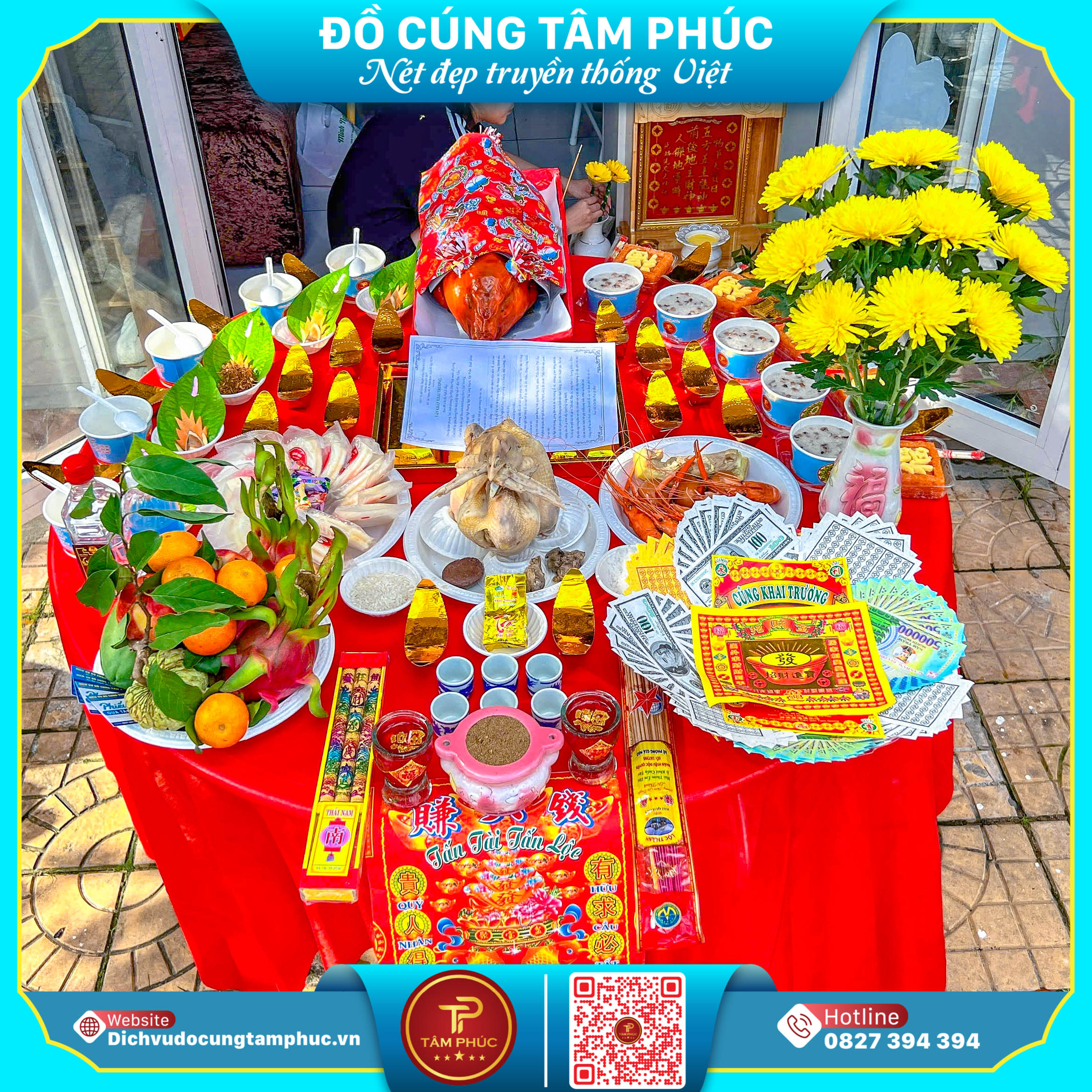 Khai Trương Hồng Phát - Mâm Cúng Trọn Gói Chuẩn Đẹp Từ Tâm Phúc