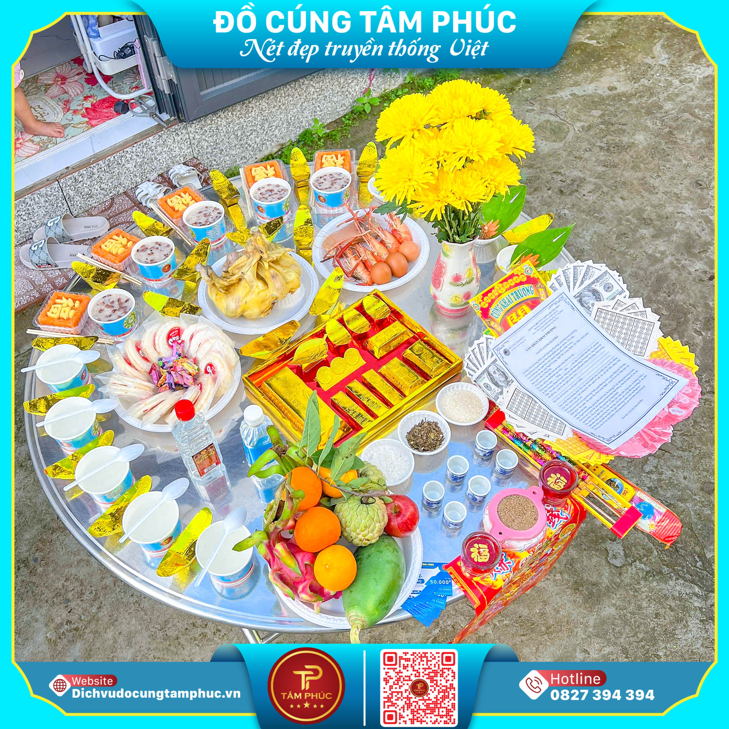 Khai Trương Hồng Phát - Mâm Cúng Trọn Gói Chuẩn Đẹp Từ Tâm Phúc